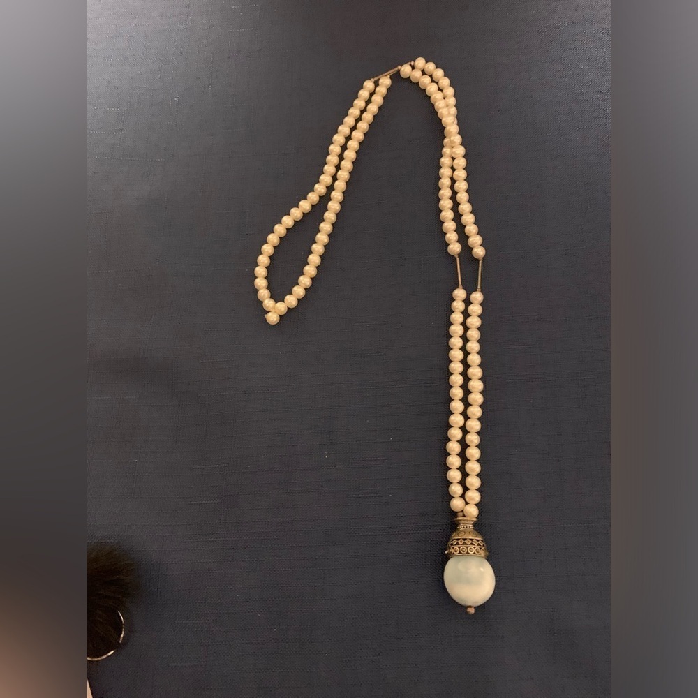 Pearls and Larimar Necklace